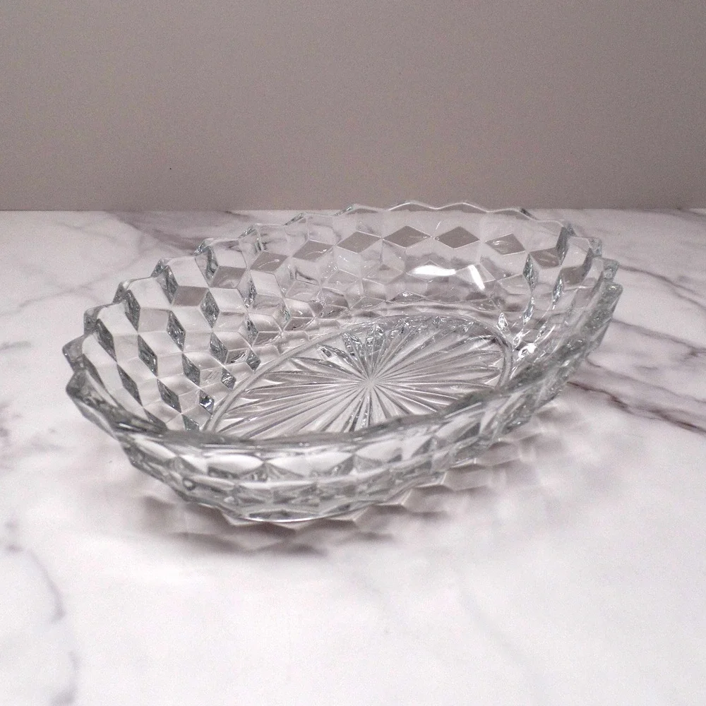 Vintage Fostoria American Clear (2056) Oval Vegetable Dish (836)